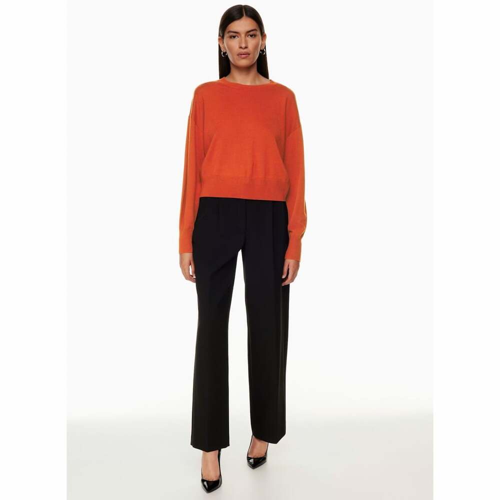 Babaton Donatello 100% Merino Wool Cropped Crew Neck Sweater